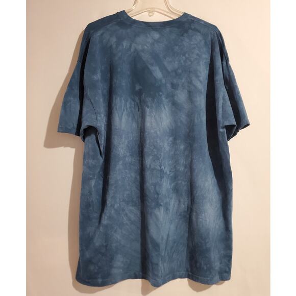 The Mountain Mens Overall Cat Short Sleeve Blue Tie Dye T-Shirt Size 2XL Kitten - Picture 5 of 8